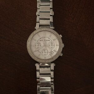 Michael Kors,Pave Parker Silver watch